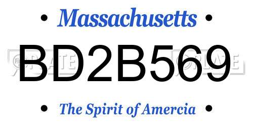 BD2B569 Massachusetts License Plate