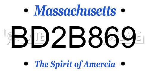 BD2B869 Massachusetts License Plate