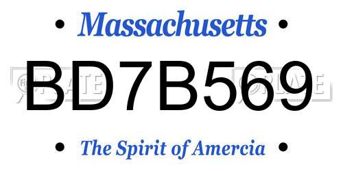 BD7B569 Massachusetts License Plate