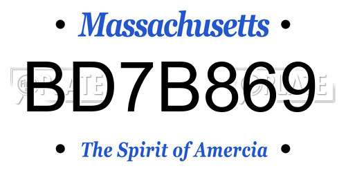 BD7B869 Massachusetts License Plate