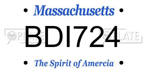 BDI724 Massachusetts License Plate