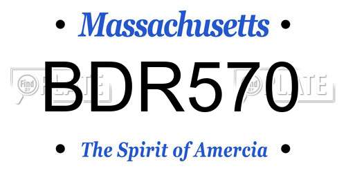 BDR570 Massachusetts License Plate