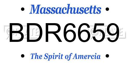 BDR6659 Massachusetts License Plate