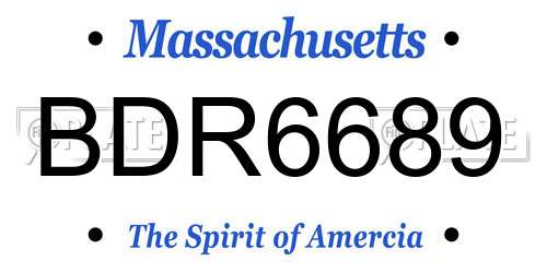 BDR6689 Massachusetts License Plate