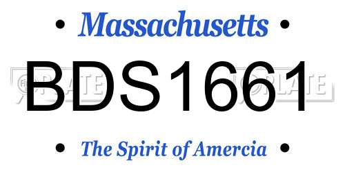 BDS1661 Massachusetts License Plate