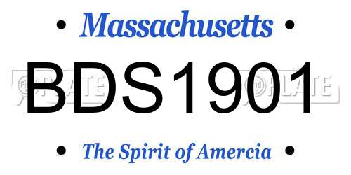 BDS1901 Massachusetts License Plate
