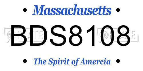 BDS8108 Massachusetts License Plate