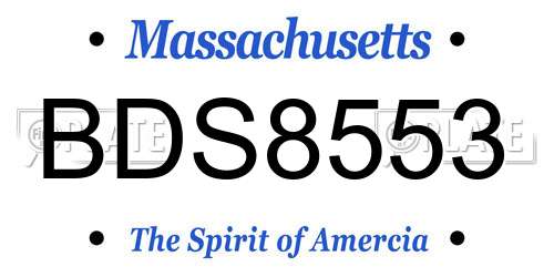 BDS8553 Massachusetts License Plate