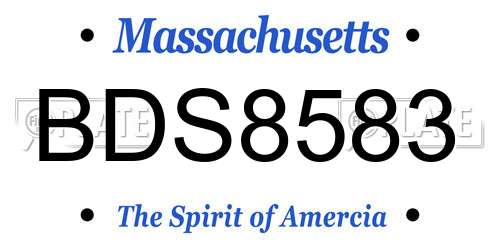 BDS8583 Massachusetts License Plate