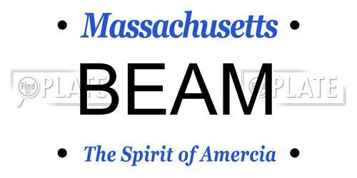 BEAM Massachusetts License Plate
