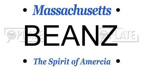 BEANZ Massachusetts License Plate