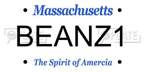 BEANZ1 Massachusetts License Plate