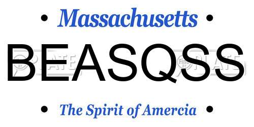 BEASQSS Massachusetts License Plate