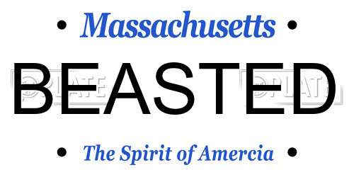 BEASTED Massachusetts License Plate