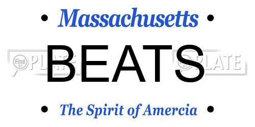 BEATS Massachusetts License Plate