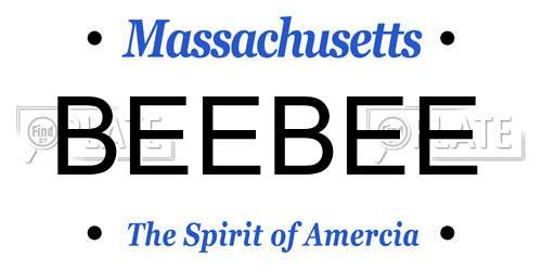 BEEBEE Massachusetts License Plate