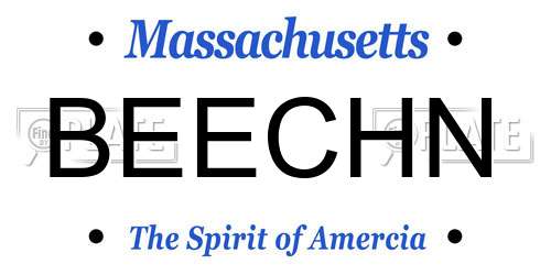 BEECHN Massachusetts License Plate