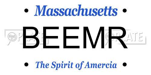 BEEMR Massachusetts License Plate