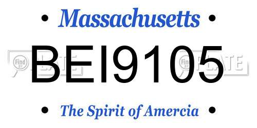 BEI9105 Massachusetts License Plate