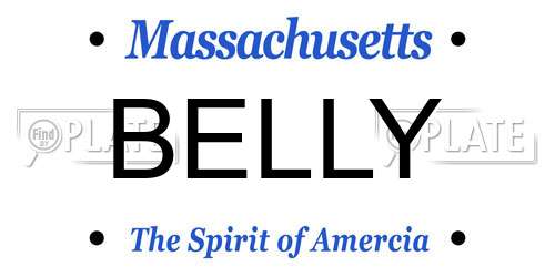 BELLY Massachusetts License Plate