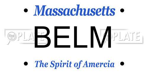 BELM Massachusetts License Plate