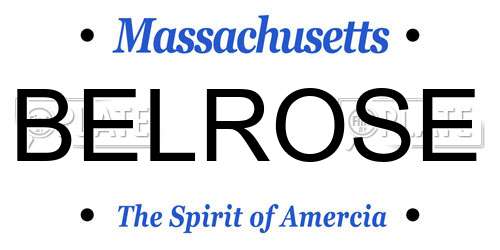BELROSE Massachusetts License Plate
