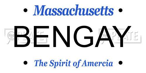 BENGAY Massachusetts License Plate