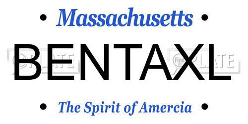 BENTAXL Massachusetts License Plate
