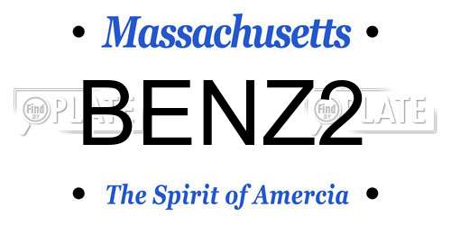 BENZ2 Massachusetts License Plate