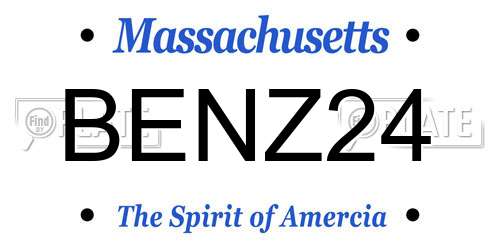 BENZ24 Massachusetts License Plate