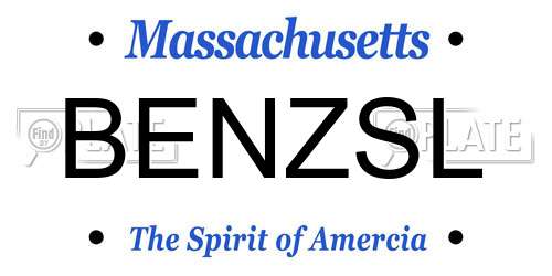 BENZSL Massachusetts License Plate