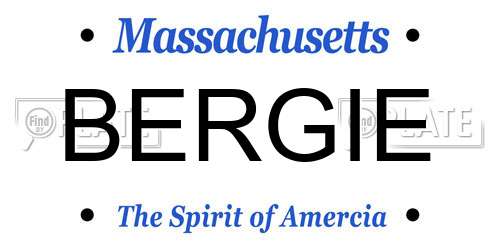 BERGIE Massachusetts License Plate