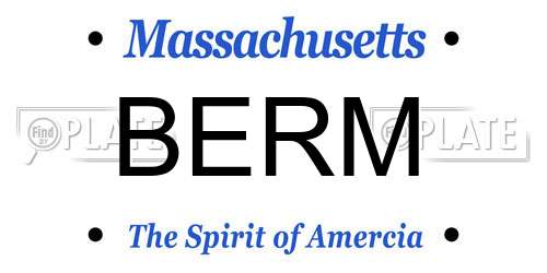 BERM Massachusetts License Plate