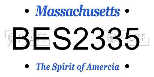BES2335 Massachusetts License Plate