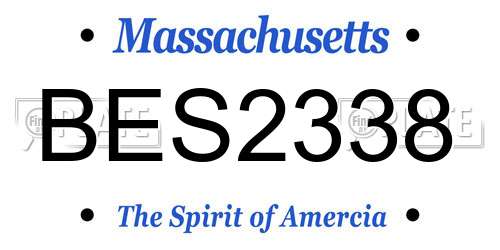 BES2338 Massachusetts License Plate