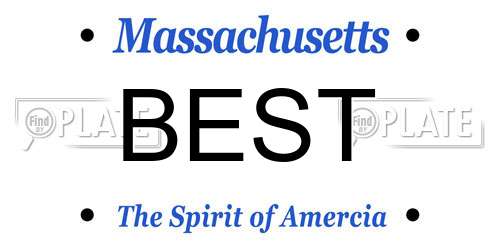 BEST Massachusetts License Plate