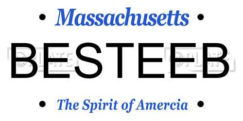 BESTEEB Massachusetts License Plate