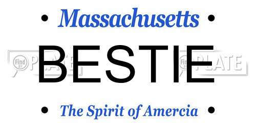 BESTIE Massachusetts License Plate