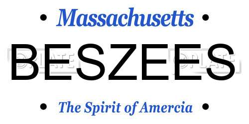 BESZEES Massachusetts License Plate