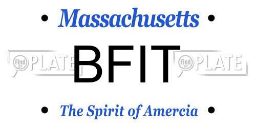 BFIT Massachusetts License Plate