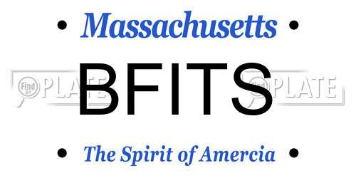 BFITS Massachusetts License Plate