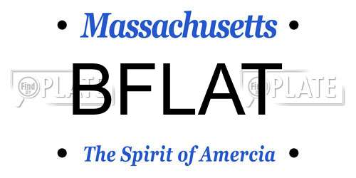 BFLAT Massachusetts License Plate