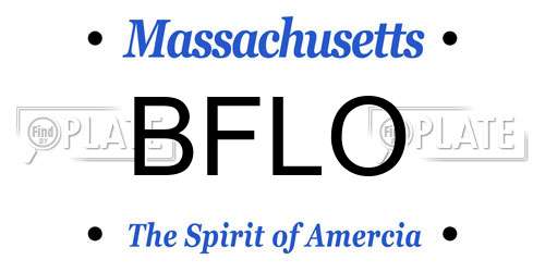 BFLO Massachusetts License Plate