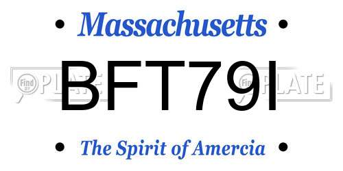 BFT79I Massachusetts License Plate