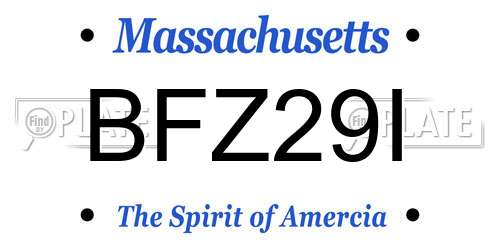 BFZ29I Massachusetts License Plate
