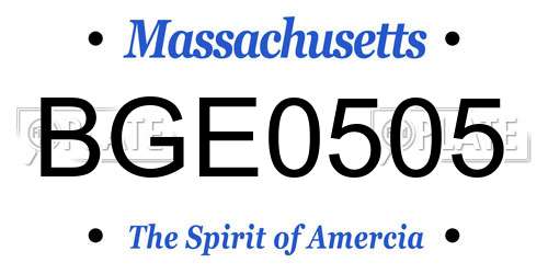 BGE0505 Massachusetts License Plate