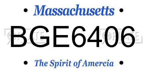 BGE6406 Massachusetts License Plate