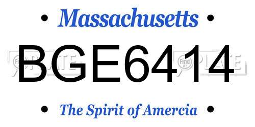 BGE6414 Massachusetts License Plate