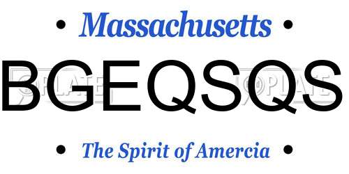 BGEQSQS Massachusetts License Plate