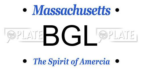 BGL Massachusetts License Plate